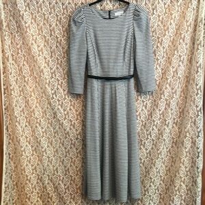 Calvin Klein Houndstooth Belted Dress